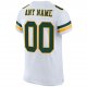 Preschool Custom White Green-Gold Mesh Authentic Football Jersey