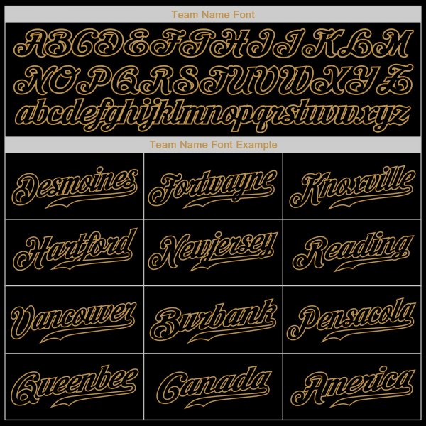 Men's Custom Black Black-Old Gold Authentic Baseball Jersey