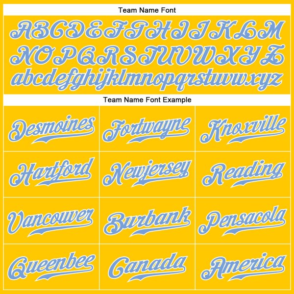 Kid's Custom Gold Light Blue-White Authentic Baseball Jersey