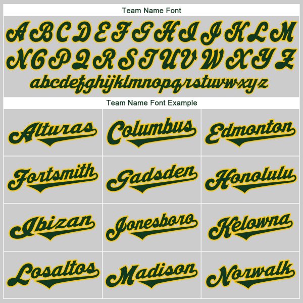 Kid's Custom Gray Green-Gold Authentic Baseball Jersey