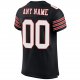 Women's Custom Black White-Scarlet Mesh Authentic Football Jersey