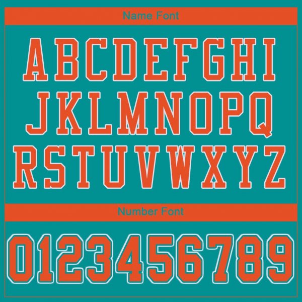 Preschool Custom Aqua Orange-White Mesh Authentic Football Jersey