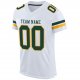 Preschool Custom White Green-Gold Mesh Authentic Football Jersey