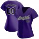 Kid's Custom Purple Black-Gray Authentic Baseball Jersey