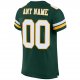 Women's Custom Green White-Gold Mesh Authentic Football Jersey