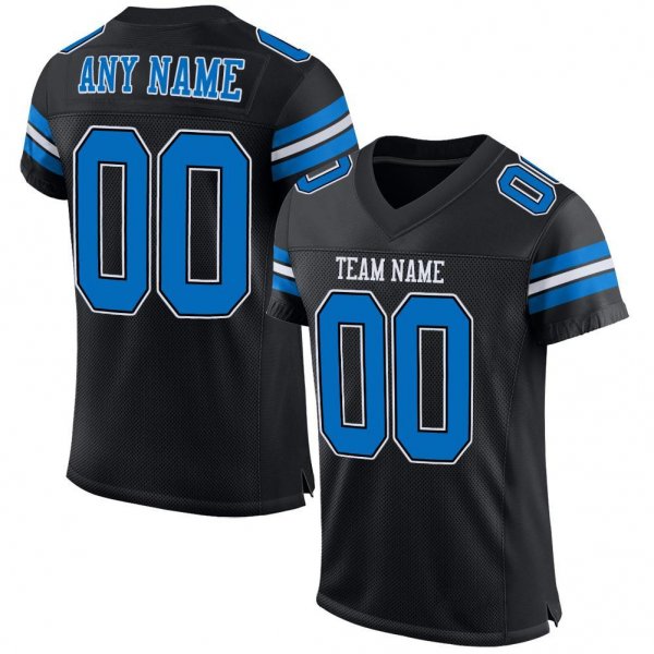 Preschool Custom Black Panther Blue-White Mesh Authentic Football Jersey