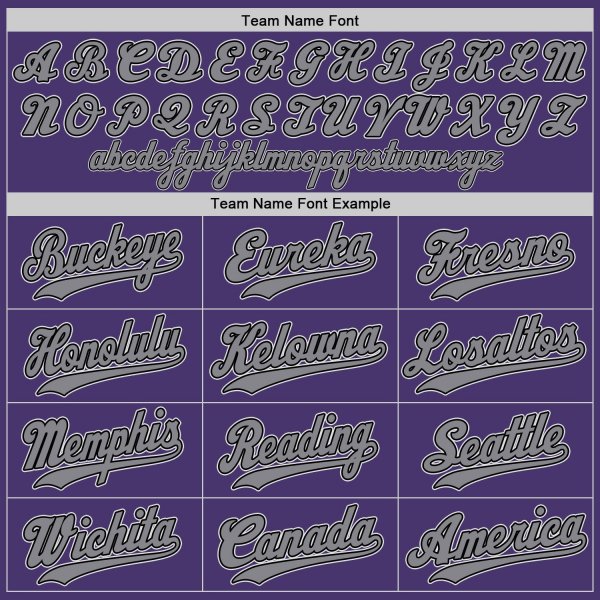 Men's Custom Purple Black-Gray Authentic Baseball Jersey